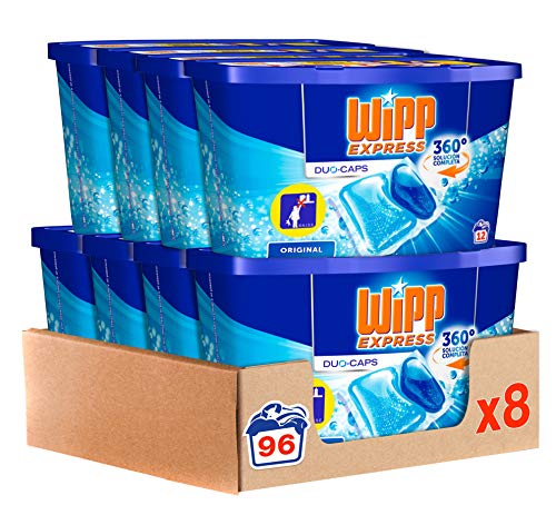 Wipp Express Detergente en Cápsulas 12 Lavados, Pack de 8, Total: 96 Lavados