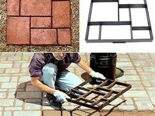 WISFOR Molde para Cemento, 60x50cm Molde para Hormigón, Molde para Hacer Pavimentos/Caminos/Suelos de Jardín, Patio, Balcón, Terraza, de Plástico Resistente…