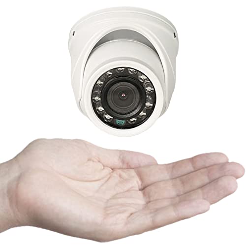 WiTi Cámara CCTV Domo tamaño pequeño AHD 2M Full HD 1080P,Mini cámaras para sistemas de vigilancia de seguridad interior funcionan con DVR XVR,Cámara metálica con cable 3000TVL