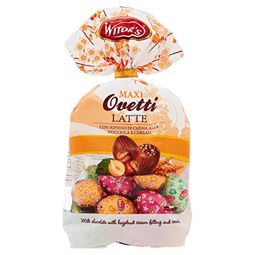 WITOR'S - Maxi Huevos de Pascua 250 g Chocolate con Leche - Huevos de Pascua 2020 Rellenos de Avellana y Crema de Cereales - Made in Italy (Maxi, Leche /Avellano)