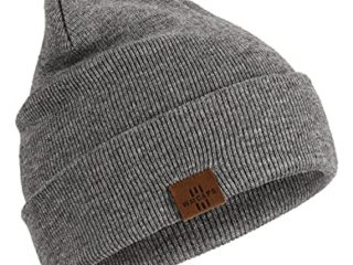 Wmcaps Gorro Hombre, Gorros de Punto Hombre Mujer Unisex Slouch Cráneo Sombreros, Diseño Clásico Moderno y Suave (Gris)