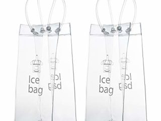 Wolintek Bolso de Hielo,2 Paquetes PVC Champagne Bolsa de Hielo Bolsa de Refrigerador con Mango para Pubs y Restaurantes, Hogar