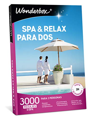 WONDERBOX - Caja Regalo SPA & Relax para Dos - Ideas para Pareja, Vivís Juntos Momentos Únicos De Bienestar Y Relax, Ideas Navidad Regalos.