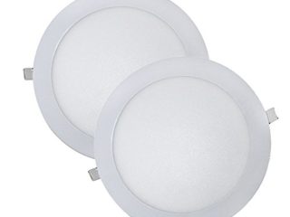 Wonderlamp W-E000045 - Pack 2 x Downlight LED extraplano redondo blanco, iluminacion 18W (1480 lm), 6000K (luz fría)