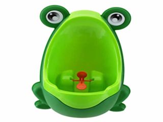 Wonque - Orinal infantil de pared con diseño de rana, para enseñar a los niños a orinar de pie, 1 unidad, polipropileno, Verde, 30*21*17CM
