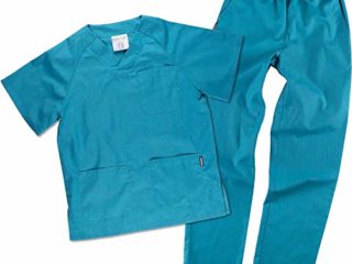 Work Team Uniforme Sanitario, con elástico y cordón en la Cintura, Casaca y Pantalon Unisex Turquesa L