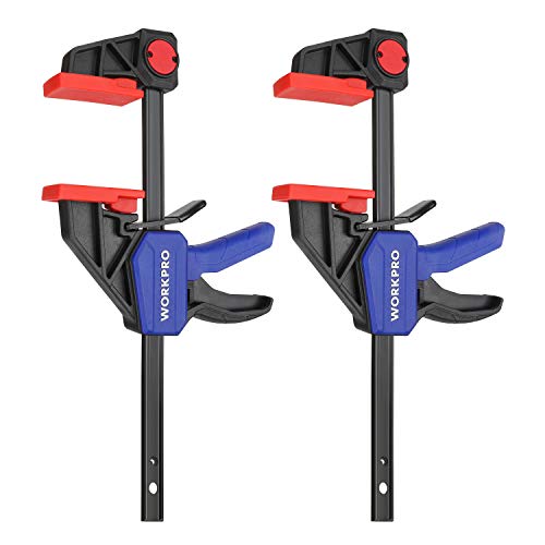 WORKPRO 6'' Sargento de Barra 2 Piezas Abrazadera de Barra Set de Sargentos para Carpintería Madera, 150mm/285mm