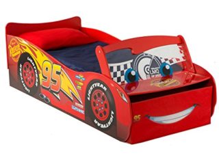 Worlds Apart HelloHome Disney Cars Mcqueen Cama Infantil de iluminación, Madera, Rojo
