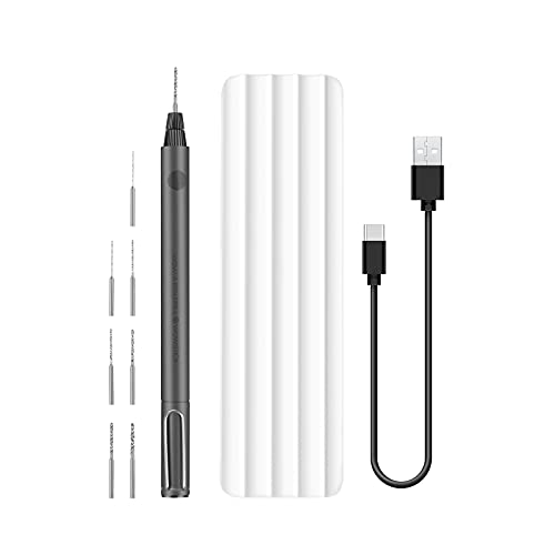 Wowstick Mini Taladro Inalámbrico, Taladro Portátil Recargable USB, Taladro Eléctrico Multifunción con 8 Accesorios, Carga de 40 Minutos, Ideal para Plástico, Madera, DIY