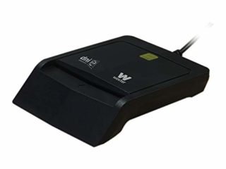 Woxter Lector DNI Electrónico Negro - Lector de DNI Electrónico Inteligente, DNI 3.0, Plug & Play, Compatible con PC y Mac