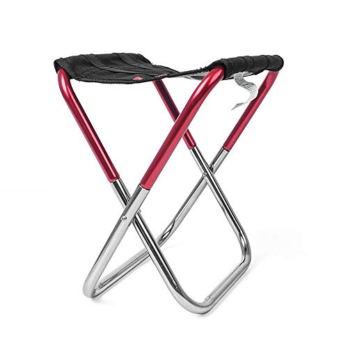 WREEE Chaise Pliante Pêche BBQ Chaises Portable Mini Chaise Pliante Tabouret Pliant Extérieur Chaise Pliante Bureau À Domicile Salle À Manger (Couleur : Rouge, Taille : Taille Unique)