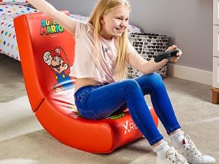 X-Rocker Mario Gaming, Silla Infantil, Cuero sintético, Rojo, Mediano
