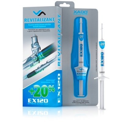 XADO EX120, aditivo para aceite de dirección asistida hidráulica con Revitalizant concentrado, protege y recupera las superficies desgastadas de los sistemas hidráulicos