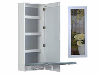 XDD Tabla de Planchar de Pared Tabla de Planchar Plegable Multifuncional con Compartimento de Almacenamiento de 3 Capas Espejo Mesa de Planchar Oculta Tabla de Planchar para El Hogar