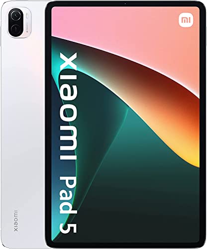 Xiaomi Mi Pad 5, 6+256G, Pantalla de 11 Pulgadas, 1600 x 2560 WQHD+ 120 Hz, Altavoces estéreo Quad Immersivi, Qualcomm Snapdragon 860, batería de Alta Capacidad de 8720 mAh, Blanco Perla