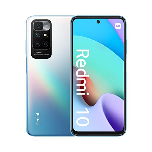 Xiaomi Redmi 10 - Smartphone de 4+64GB, Pantalla de 6,5” FHD+ 90Hz, MediaTek Helio G88, Cuadruple Cámara de 50MP IA, 5000mAh (Versión ES + 3 Años de garantía)