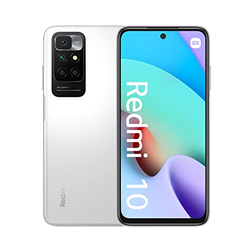 Xiaomi Redmi 10 - Smartphone de 4+64GB, Pantalla de 6,5” FHD+ 90Hz, MediaTek Helio G88, Cuadruple Cámara de 50MP IA, 5000mAh (Versión ES + 3 Años de garantía)