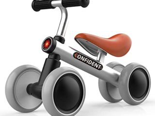 XIAPIA Bicicleta sin Pedales, Correpasillos Bebe, Bici Bebe para Niños de 1 Año, Juguetes Bebes 1 Año, Triciclos Correpasillos Niños 1 Año, Regalos Cumpleaños Navidad para Bebes de 10-24 Meses(Gris)