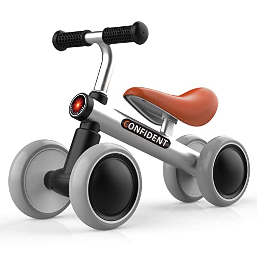 XIAPIA Bicicleta sin Pedales, Correpasillos Bebe, Bici Bebe para Niños de 1 Año, Juguetes Bebes 1 Año, Triciclos Correpasillos Niños 1 Año, Regalos Cumpleaños Navidad para Bebes de 10-24 Meses(Gris)