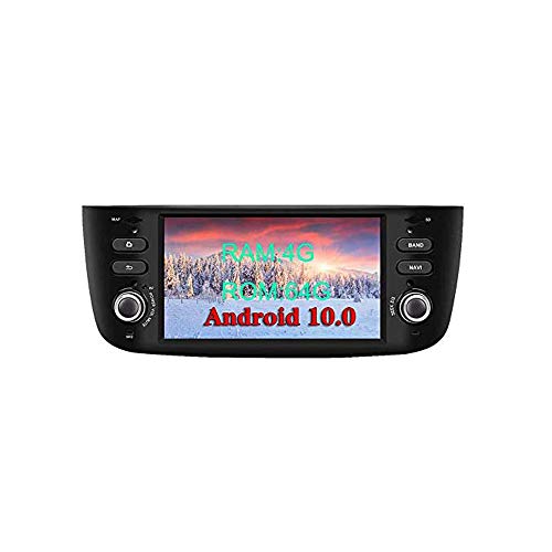 XISEDO Android 10.0 Autoradio In-Dash 6.2 Pulgadas 1 DIN Radio de Coche 8-Core RAM 4G ROM 64G Car Radio Estéreo Navegación de Automóvil para Fiat Linea/Fiat Grande Punto (Autoradio)