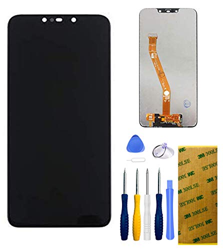 Xlhama Pantalla táctil LCD de repuesto compatible con Huawei Mate 20 Lite Negro con Kit de Herramientas Completa de Reparación 3M Adhesivo Hoja de Vidrio Templado