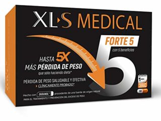 XLS Medical Forte 5 | Captagrasas | Pierde Hasta 5 Veces Más Peso Que Solo Haciendo Dieta | Perder Peso | Origen Natural 100% Vegano, 1 Mes, Blanco, 180 Cápsulas
