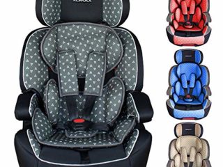 XOMAX XL-518 Silla de coche con ISOFIX I creciendo con usted I 9-36 kg, 1-12 años, grupo 1/2/3 I Arnés de 5 puntos y arnés de 3 puntos I Funda desmontable y lavable I ECE R44/04 I gris/negro