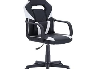 XTR-X10, Silla Gamer, Silla de Oficina Gaming Estudio o Escritorio, Acabado en Símil Piel Negro y Blanco, Medidas: 57 cm (Ancho) x 60 cm (Fondo) x 101-109 cm (Alto)