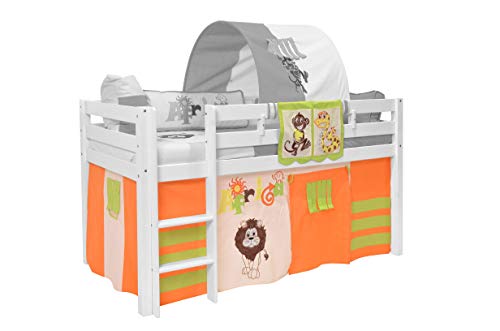 XXL Discount Cortinas + Bolsa de Cama para Cama Alta Cortinas Juego de Tela para Cama de Juegos, litera, Cama Infantil