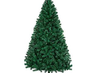 Yaheetech 183cm 1000 Puntas Árbol de Navidad Artificial Grande Adornos Nevados con Soporte Metálico Rama Navideña Decoración de Navidad Familiares para Interior Exterior