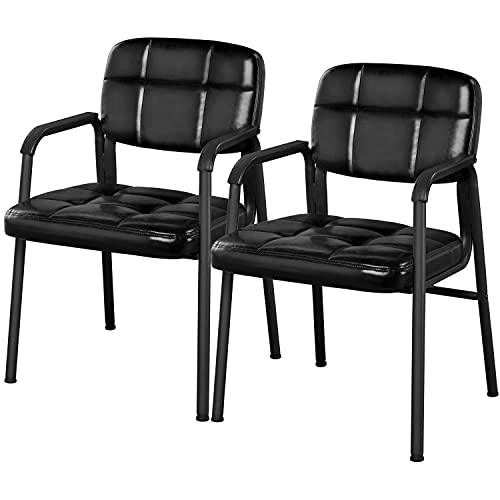 Yaheetech Conjunto de Sillas para Comedor Silla de Cocina Silla Tapizada Carga MAX de 136 KG Silla para Cocina Negra