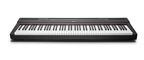 Yamaha P-125 Piano digital portátil - Delgado, dinámico y potente, para aficionados y principiantes, negro