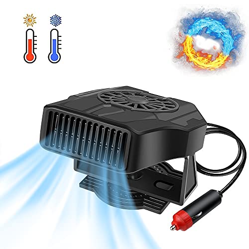 YeenGreen Calentador De Ventilador De Coche, Calentador De Coche Portátil Desempañador De 12 V 200 W, Ventilador De Refrigeración del Parabrisas, Ventilador De Calefactor De Coche 2 En 1