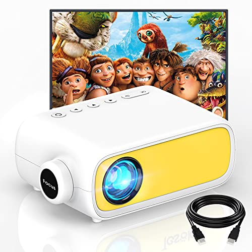 YG280 Proyector, Proyector Portatil Compatible con USB/HDMI/DC/AV, Soporta Full HD y 23 Idiomas, Mini Proyector Cine en Casa para Regalo Infantil