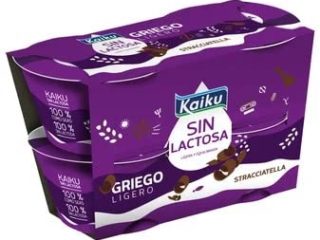 YOGUR GRIEGO LIGERO CON STRACCIATELLA - SIN LACTOSA KAIKU PACK 4 X 1, 90 GR. C/U