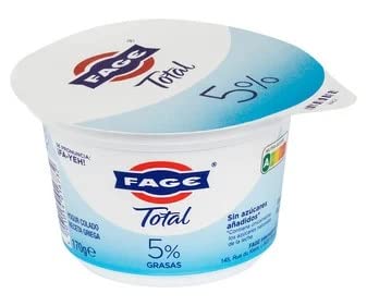 YOGUR NATURAL COLADO RECETA GRIEGA SÓLO 5% MATERIA GRASA FAGE TOTAL 170 G.