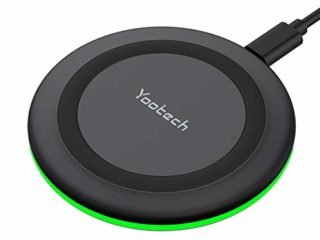 yootech Cargador Inalámbrico Rápido, 7.5W para iPhone 13/13 Pro/13 Mini/13 ProMax/SE 2022/12 ProMax/12 Mini/12/11 Pro/11 ProMax/XS/XR/8, 10W para Galaxy S22/S21/S20/S10E/S9, Note 20/10/9, AirPods Pro