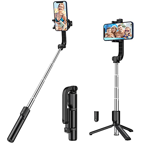 Yoozon Palo Selfie Trípode 3 en 1. Mini Selfie Stick Bolsillo para Selfies con Mando a distancia, palo extensible compatible con teléfonos iPhone y Andriod como iPhone, Samsung, Huawei, LG, Xiaomi etc