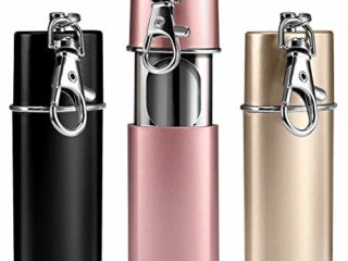 Yosemy Cenicero de Bolsillo Portátil 3 Piezas Mini Ceniceros Portátiles con Llavero Cenicero al Aire (Negro+Oro+Rosa)