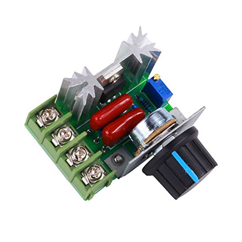 Yosoo Controlador Pwm De Motor De Ca De Control De Velocidad 2000W Voltaje Ajustable Regulador 25A 50-220V Led Dimmer
