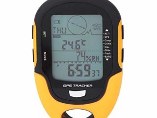 Yosoo Health Gear Altímetro Digital Barómetro Brújula Multifunción Receptor de navegación GPS Impermeable Portátil USB Recargable Higrómetro Barómetro para Deportes al Aire Libre, Sunroad FR-510