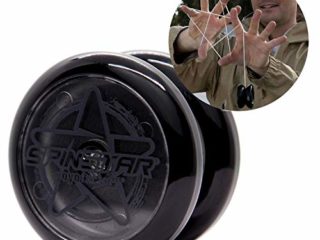 YoyoFactory SPINSTAR Yo-Yo - Negro (Genial para Principiantes, Juego Yoyo Moderno, Cuerda e Instrucciones Incluidas)