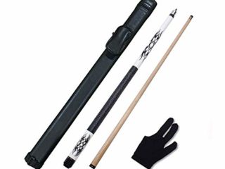 YRU Taco De Billar 147CM, Punta De Rosca De 13MM 1/2 Junta, Eje De Arce Hecho A Mano Taco De Billar 1/2 Pieza con Bolsa De Taco(Color:Segundo)