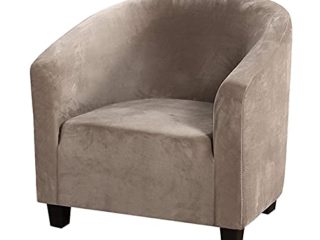 YSLJW Cubiertas De Sofá, Lavable Estiramiento Funda Butaca Cubiertas Sofa Sillas para Chesterfield Bañera Protector (Tan)
