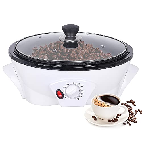 YUCHENGTECH Tostador de Café MáQuina Tostadora de Granos de Café Tostador EléCtrico de Granos de Café Tostador de Café Para el Hogar 0-240 ℃ Temperatura Ajustable 500g 1200W