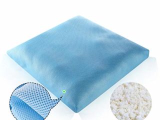 Yulo Postura de Sentado correctivo Anti-jorobado cojín para aliviar el Dolor hemorroides y coxis Adecuado para Silla de Ruedas Asiento de Coche látex Natural,Azul,50x50cm
