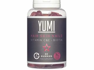 YUMI Biotina Para El Crecimiento y Cuidado Del Cabello 5000mcg Con Vitamina C & E | Fortalece el pelo, la piel y las uñas | Vitaminas Para El Cabello | 60 Gominolas Pelo Veganas