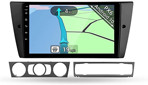 YUNTX PX6 Android 10 2 DIN Autoradio For BMW E90/E91/E92/E93(2005-2012) - 4G+64G - 9 Inch - Gratis Cámara&Canbus - Soporte Dab / Control del Volante / HDMI / Bluetooth 5.0 / MirrorLink / Carplay