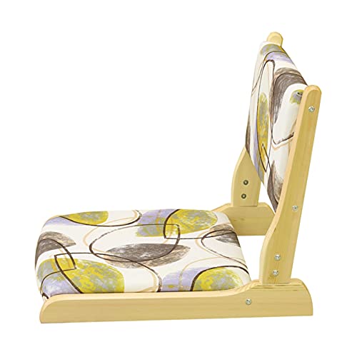 YYOBK Silla portátil Tatami, silla de meditación plegable, silla japonesa sin piernas con cojín, silla de respaldo plegable, sofá perezoso para sala de estar, dormitorio, balcón (color: F)