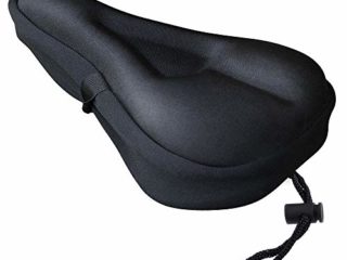 Zacro 28 * 19cm Sillín Cubre Bicicleta,Asiento de Bicicleta Gel,Sillín Cojín Suave para Bicicleta,con Funda Anti-Polvo y Impermeable para Bicicleta de Carretera,de montaña y Urbana-Negra